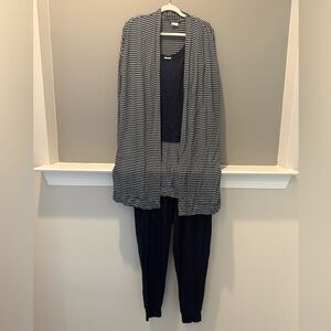 Soma Navy and White Striped Set